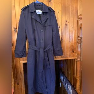 Navy Long Trench Coat